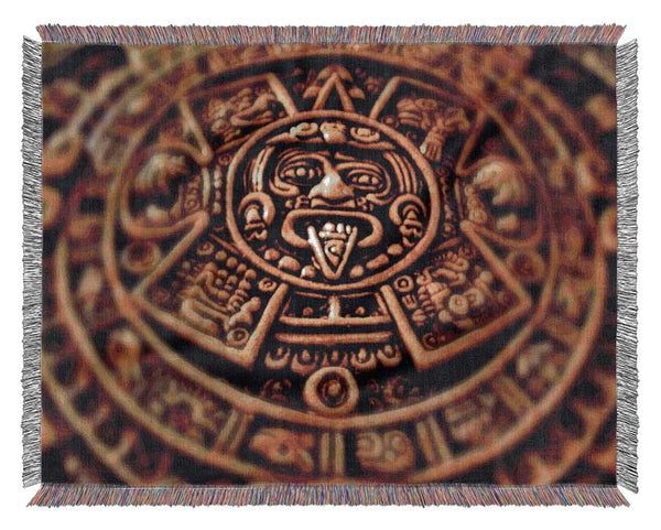 Mayan Clock Woven Blanket