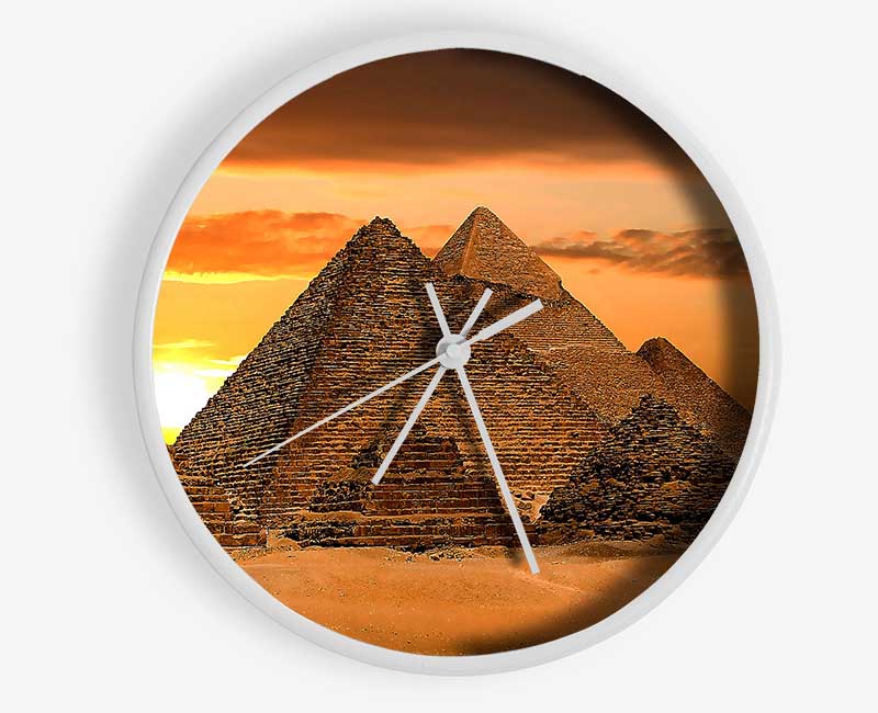 Egyptian Pyramids Cairo Egypt Africa Clock - Wallart-Direct UK