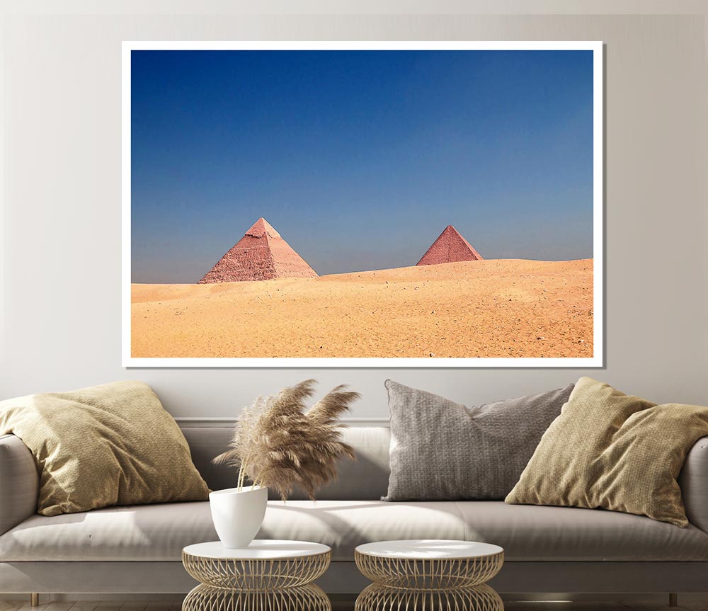 Giza Pyramids Print Poster Wall Art