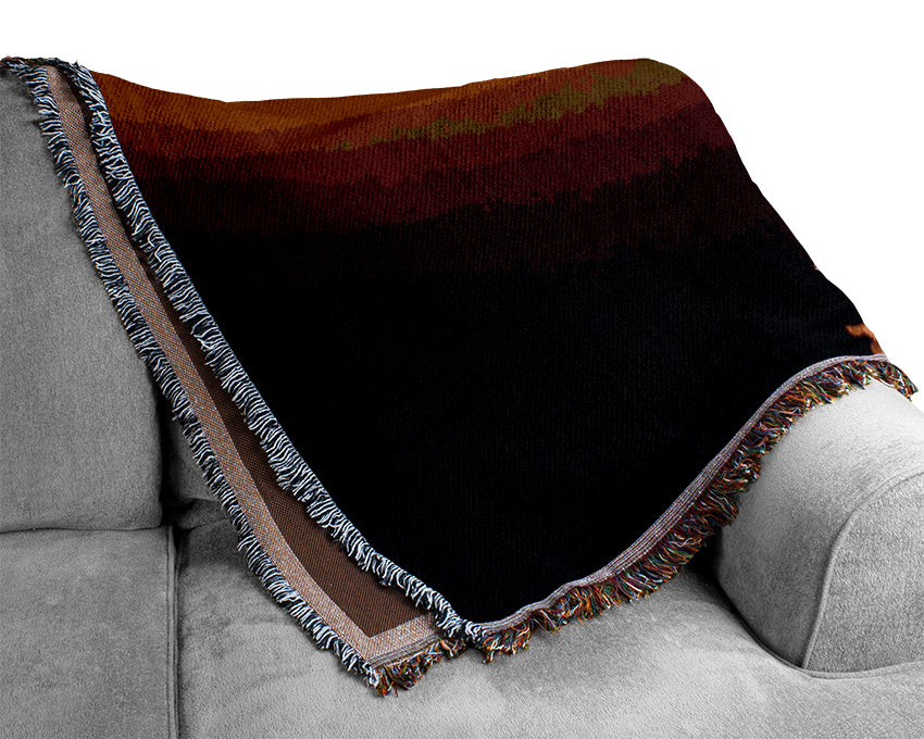 Space Shuttle Launch Woven Blanket