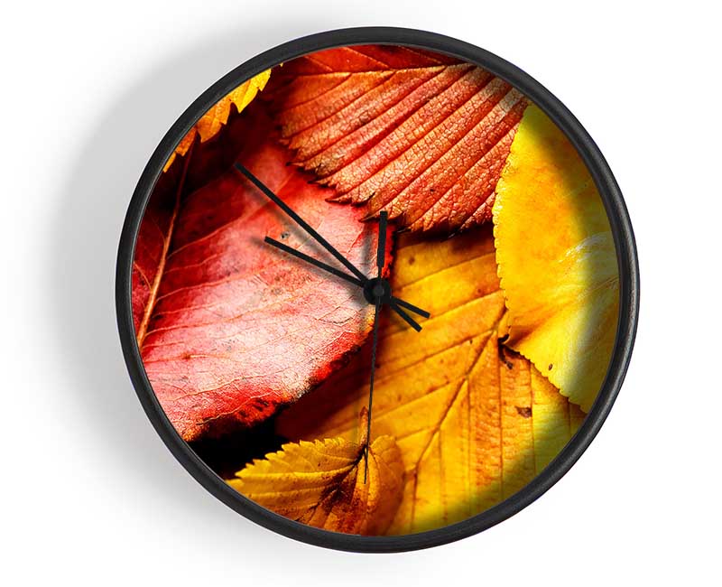 Beautiful Autumn Leaves Clock - Wallart-Direct UK