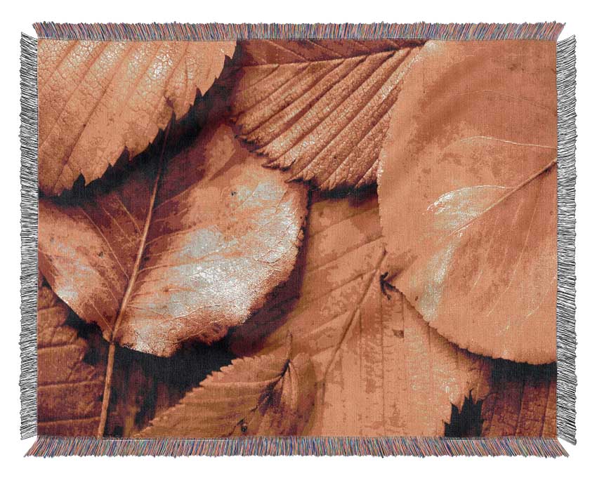 Beautiful Autumn Leaves Woven Blanket