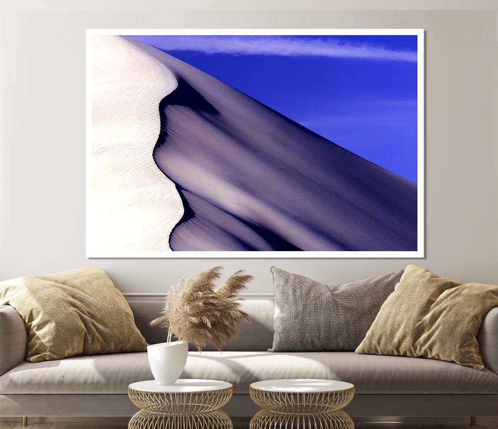 White Sand Desert Print Poster Wall Art