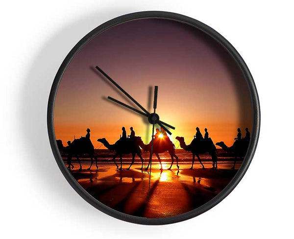 Camel Caravan Clock - Wallart-Direct UK