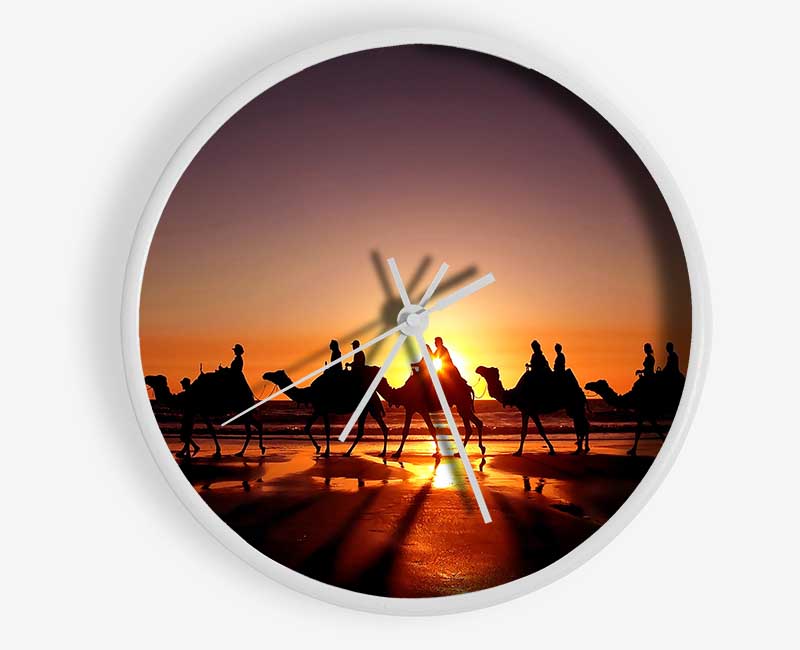 Camel Caravan Clock - Wallart-Direct UK