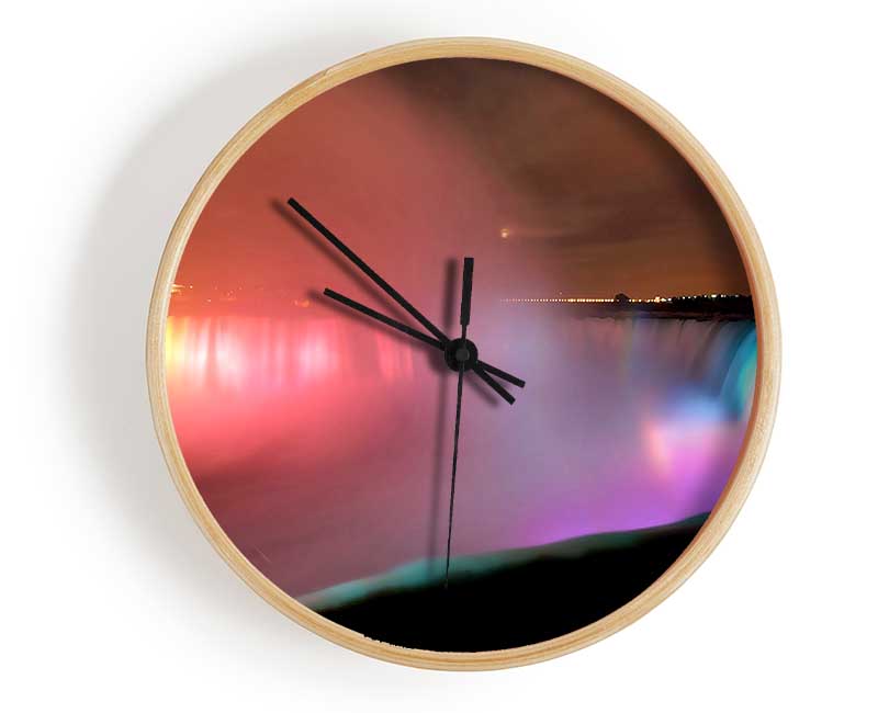 Niagara Falls At Night Clock - Wallart-Direct UK