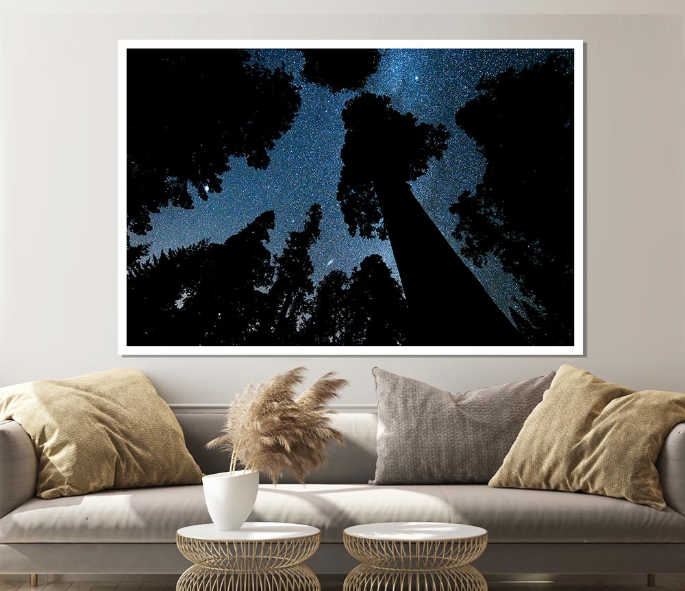 Andromeda And The Milky Way Above The Oregon Print Poster Wall Art