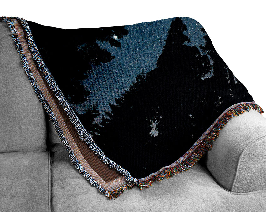 Andromeda And The Milky Way Above The Oregon Woven Blanket