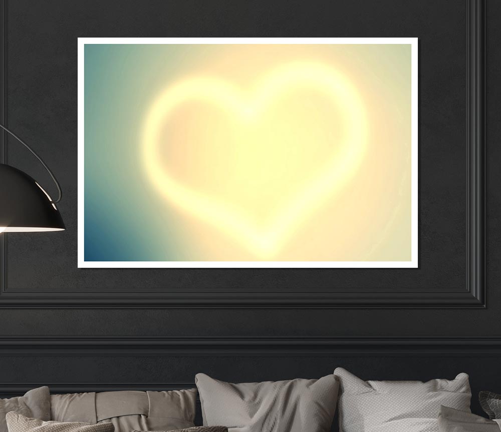 Heart Light Print Poster Wall Art