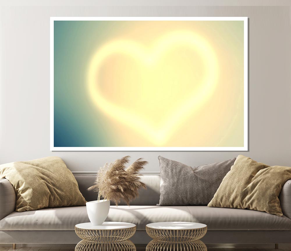 Heart Light Print Poster Wall Art