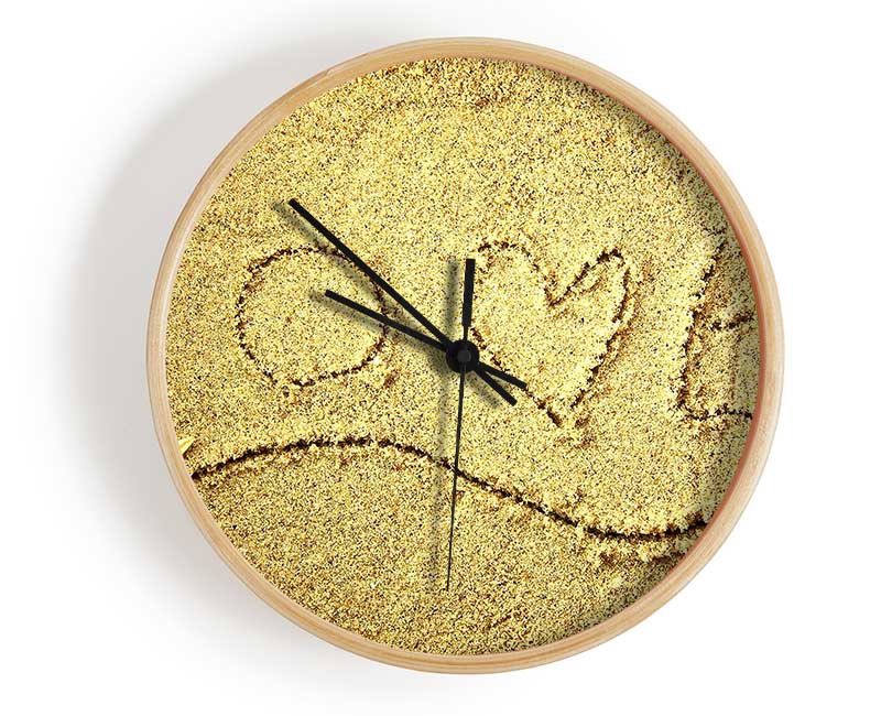 Love Message In The Sand Clock - Wallart-Direct UK