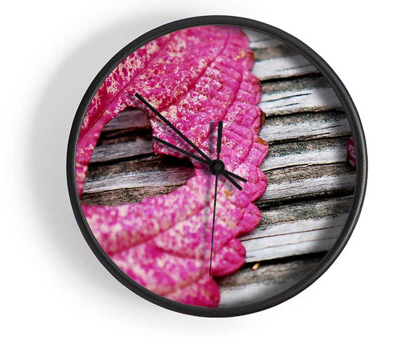 Heart Leaf Clock - Wallart-Direct UK