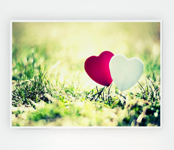 Valentines Day Hearts Print Poster Wall Art