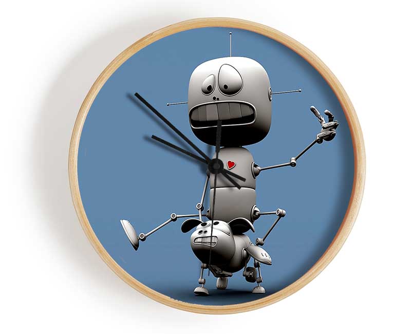 Funny Robots Clock - Wallart-Direct UK