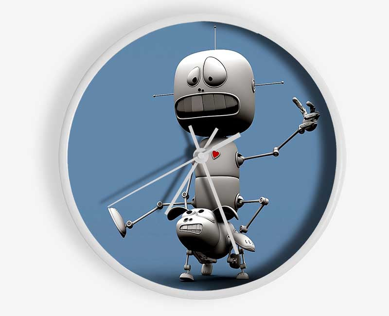 Funny Robots Clock - Wallart-Direct UK