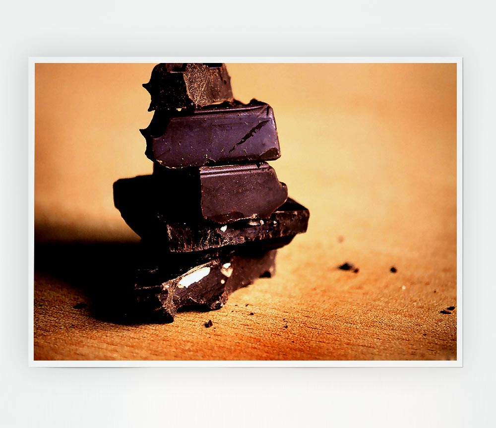 Dark Chocolate Print Poster Wall Art