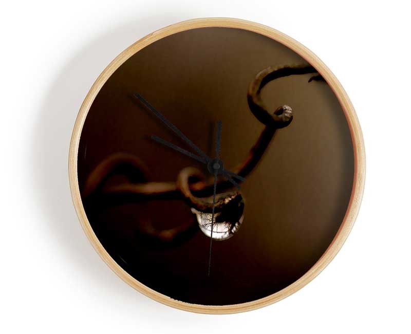 Drop Of Water Brown Clock - Wallart-Direct UK