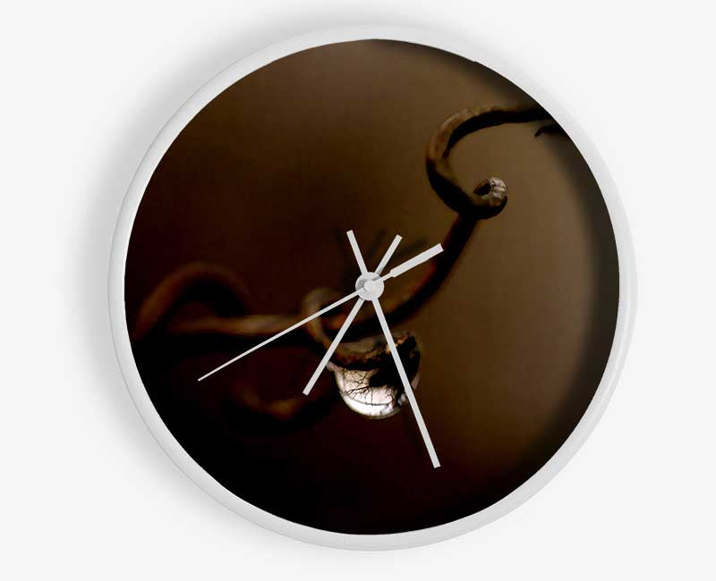 Drop Of Water Brown Clock - Wallart-Direct UK