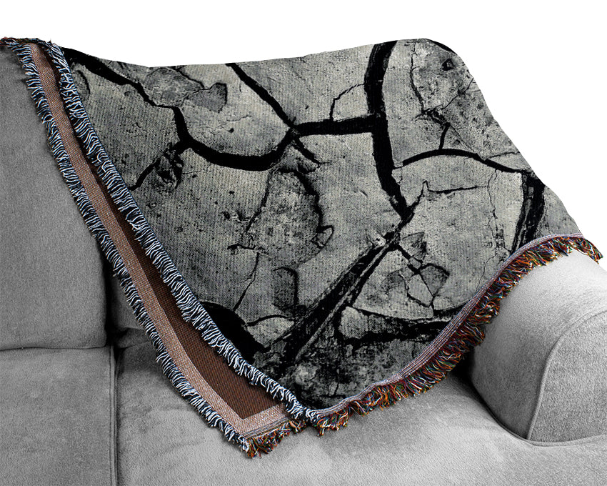 Cracked Mud Woven Blanket