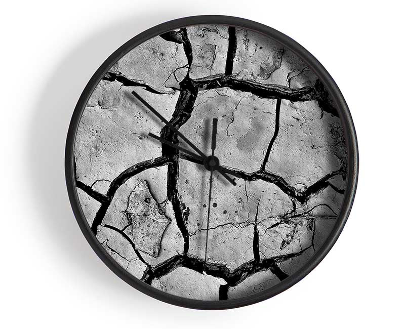 Cracked Mud Clock - Wallart-Direct UK