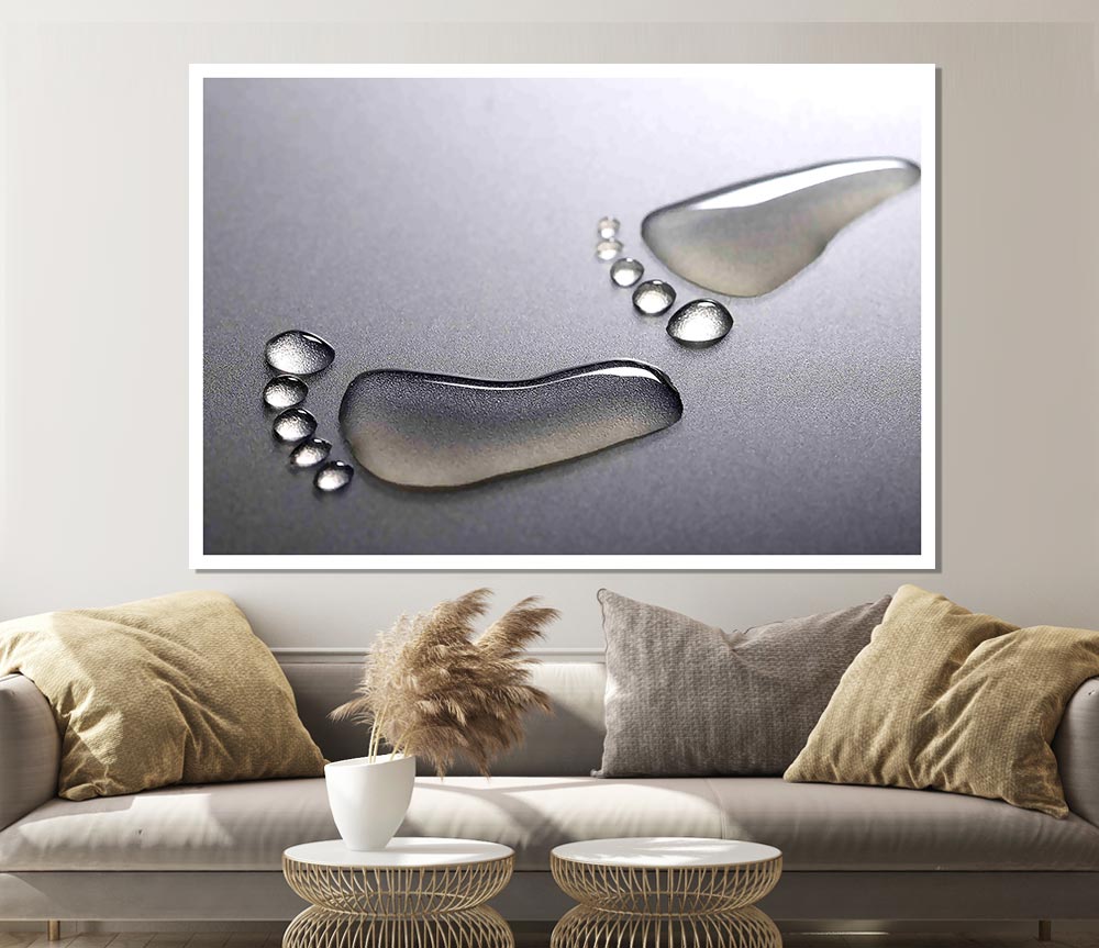 Water Footprints Print Poster Wall Art