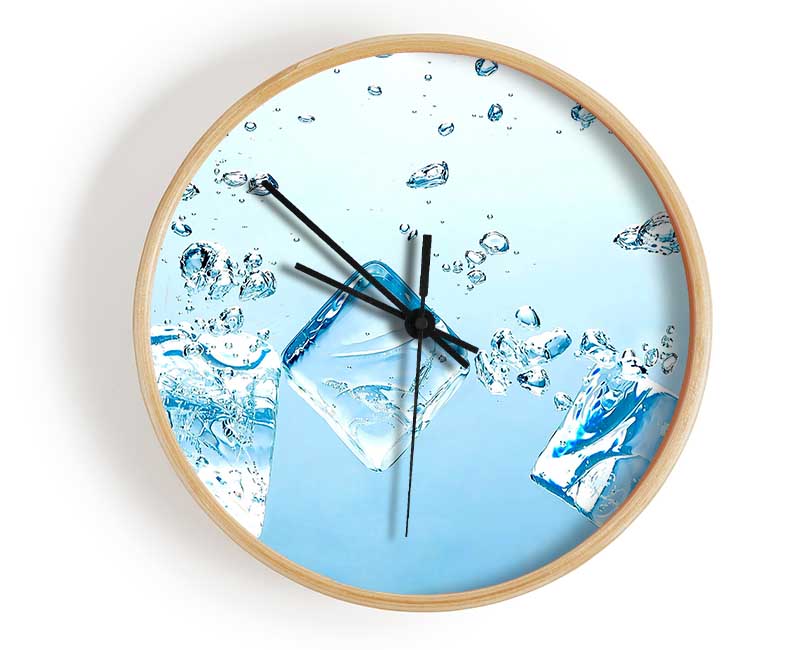 Ice Cubes Bubbles Clock - Wallart-Direct UK