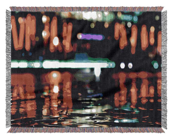 Dublin Docklands Ireland Reflections Woven Blanket