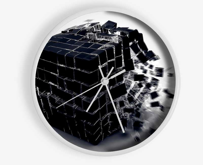 Exploding Cube Clock - Wallart-Direct UK