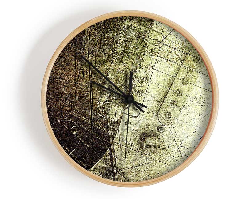 Vintage Texture Clock - Wallart-Direct UK