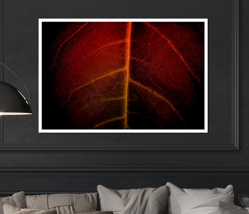 Blood Leave Print Poster Wall Art