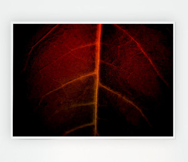 Blood Leave Print Poster Wall Art