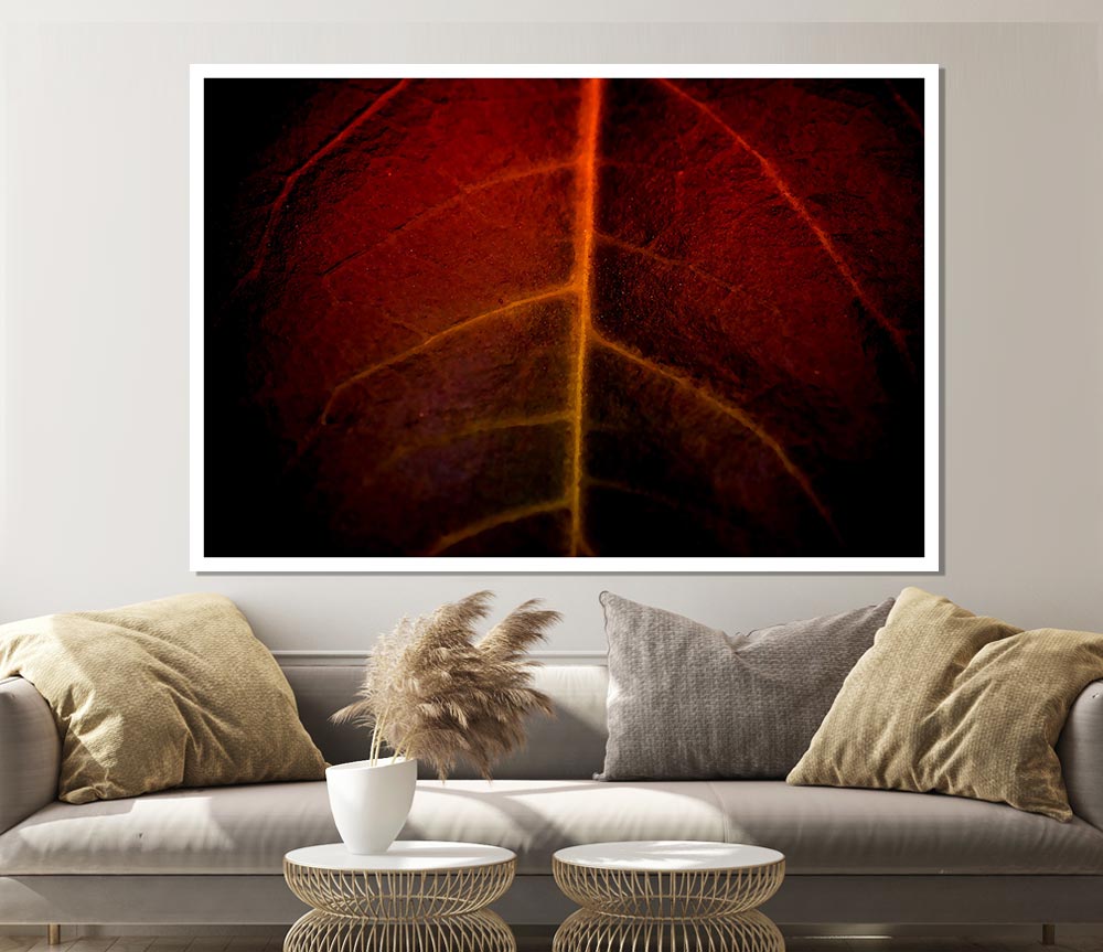 Blood Leave Print Poster Wall Art