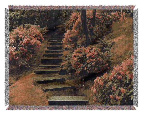 Japanese Garden Washington Park Woven Blanket