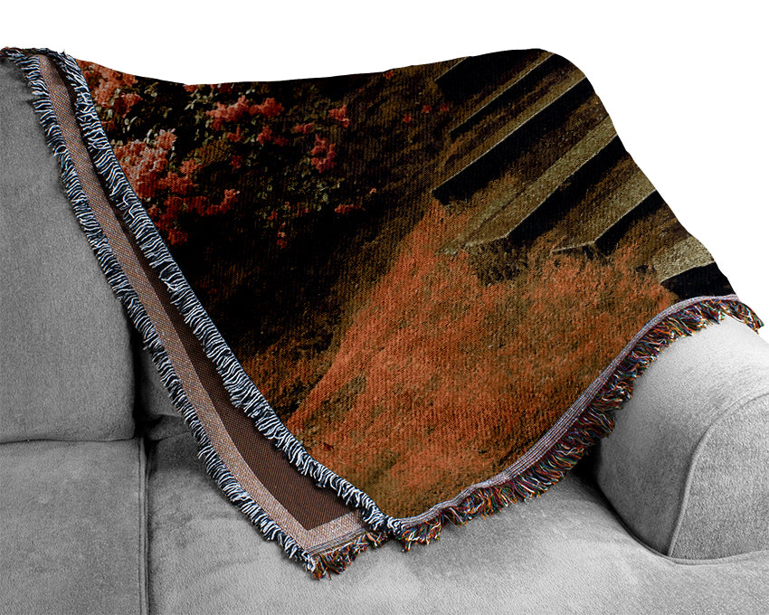 Japanese Garden Washington Park Woven Blanket