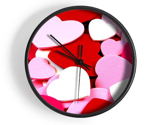 Tons Of Hearts Clock - Wallart-Direct UK