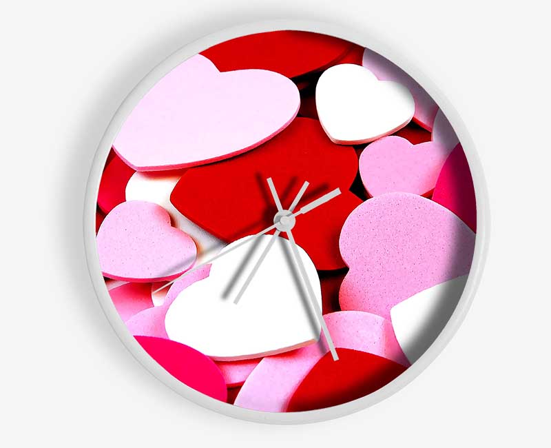 Tons Of Hearts Clock - Wallart-Direct UK