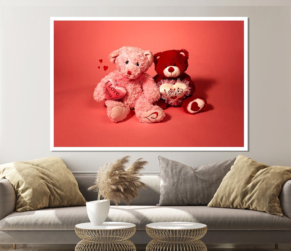 Happy Valentines Day Print Poster Wall Art