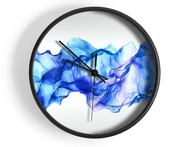 Blue Ripple Wave Clock - Wallart-Direct UK