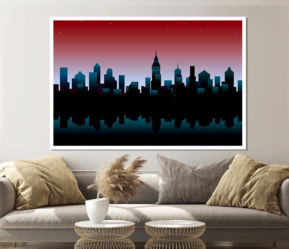 Architects New City Reflections Print Poster Wall Art