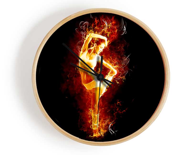 Fire Dancer Orange Clock - Wallart-Direct UK