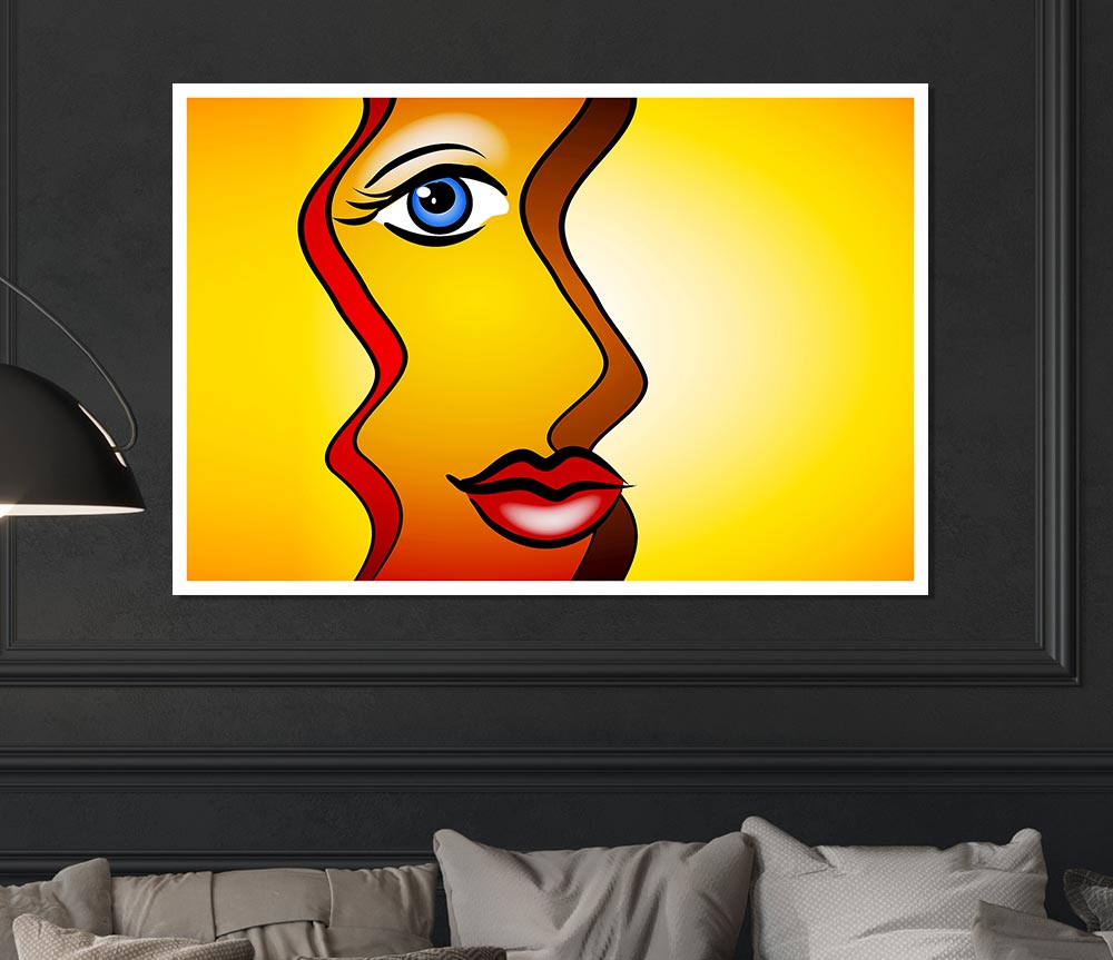 Abstract Woman Print Poster Wall Art