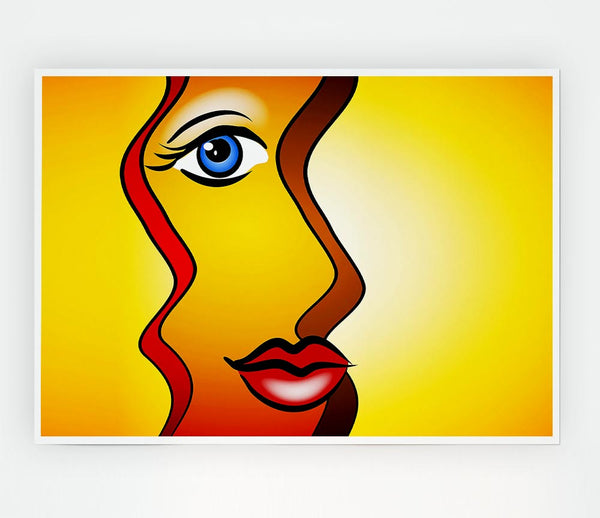 Abstract Woman Print Poster Wall Art