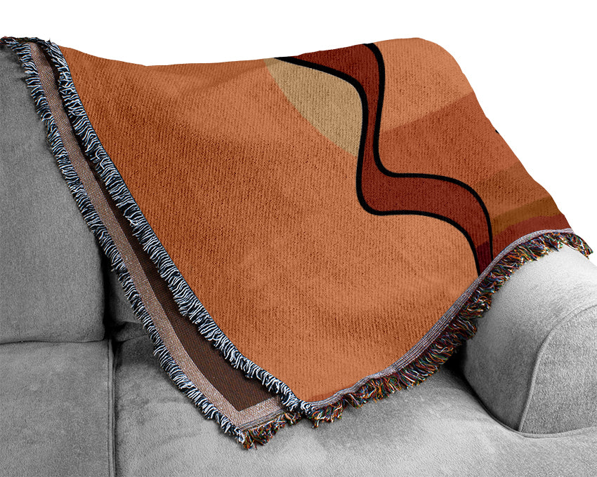 Abstract Woman Woven Blanket