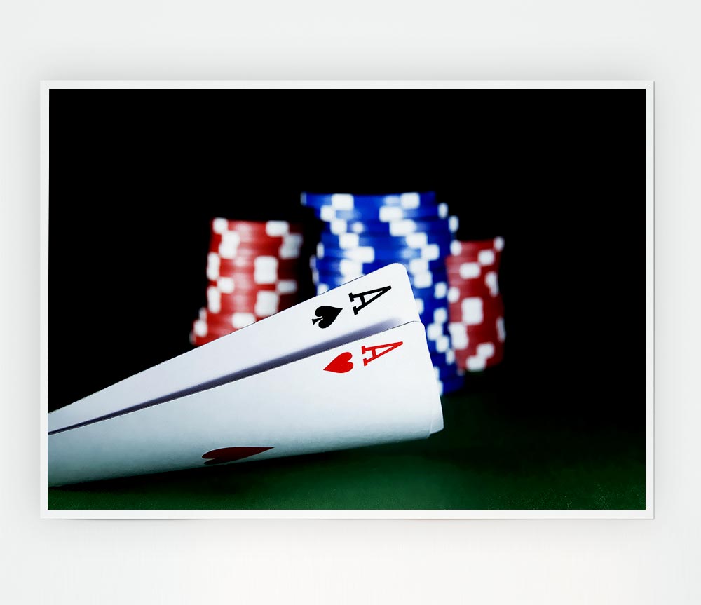 The Nuts In Poker Print Poster Wall Art