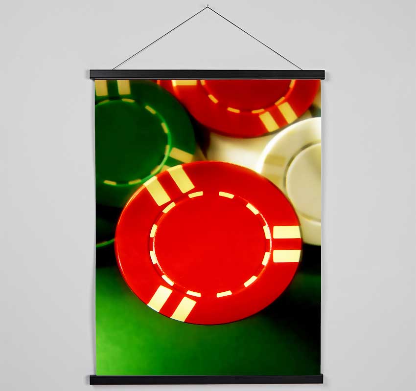 Poker Chips Hanging Poster - Wallart-Direct UK