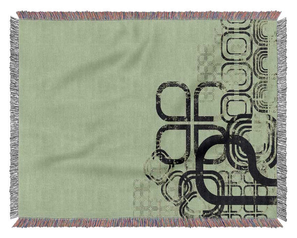 Green Maze Woven Blanket