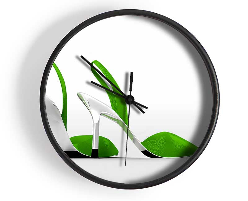 Lime Shoes Clock - Wallart-Direct UK