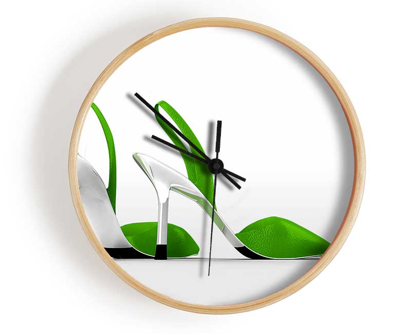 Lime Shoes Clock - Wallart-Direct UK