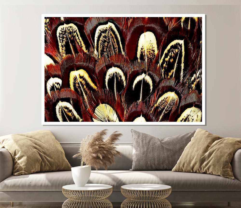 Feather Fan Print Poster Wall Art