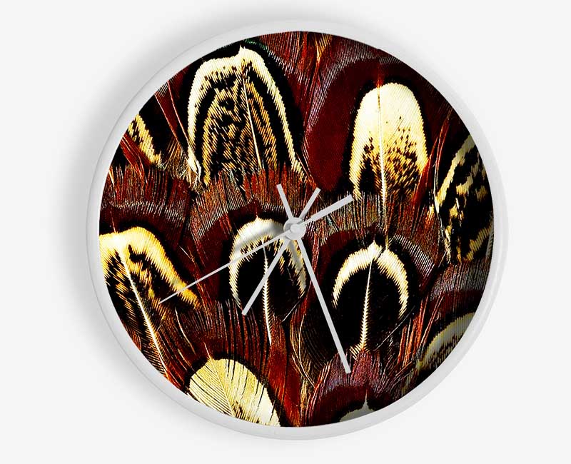 Feather Fan Clock - Wallart-Direct UK